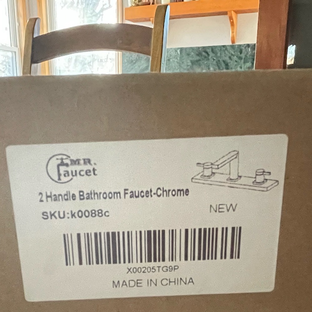NIB Lavatory Mr Faucet Widespread Sink 3 Hole
2 Handle Bathroom Chrome pop drain - Picture 2 of 12